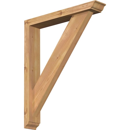 Ekena Millwork Traditional Traditional Smooth Bracket w/ Offset Brace, Western Red Cedar, 3 1/2"W x 20"D x 24"H BKT0402X20X24TRA01SWR